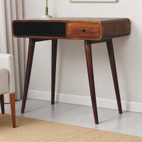 Curved Chestnut Premium Writing Desk