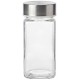 24er-Set eckige Gewürzgläser mit silbernen Edelstahldeckeln, 120 ml, inklusive Zubehör