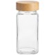 24er-Set eckige Gewürzgläser mit Bambusdeckeln, 120 ml, inklusive Zubehör