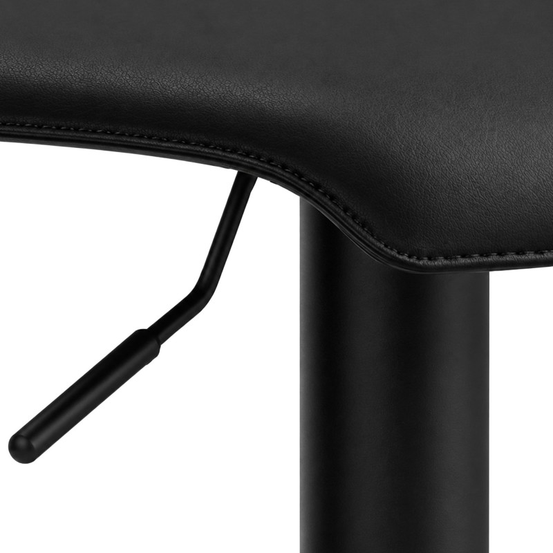 Bartisch-Set Lumo mit zwei höhenverstellbaren Barhockern – Schwarz