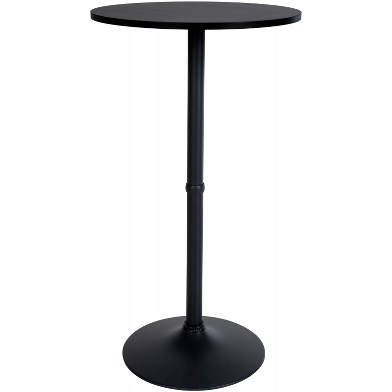 Bartisch-Set Lumo mit zwei höhenverstellbaren Barhockern – Schwarz