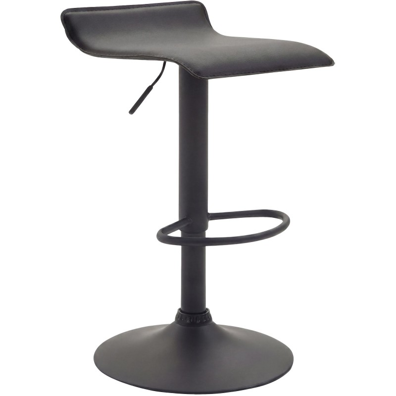 Bartisch-Set Lumo mit zwei höhenverstellbaren Barhockern – Schwarz