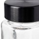 24er-Set eckige Gewürzgläser mit schwarzen Edelstahldeckeln, 120 ml, inklusive Zubehör