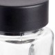 24er-Set eckige Gewürzgläser mit schwarzen Kunststoffdeckeln, 120 ml, inklusive Zubehör