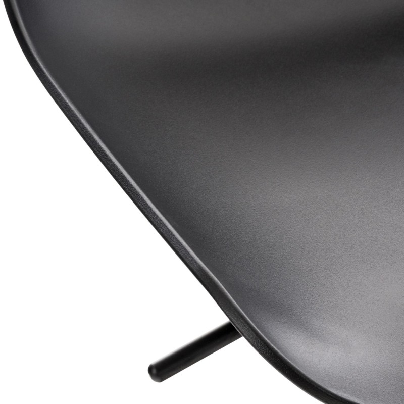 Bartisch-Set Navo mit zwei höhenverstellbaren Barhockern mit Kunststoffsitz – Schwarz