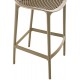 Set of Two Air Indoor and Outdoor Bar Stools with Backrests and Footrests – Taupe