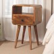 Компактная прикроватная тумба Mini Curved Oak-Ish с нишей