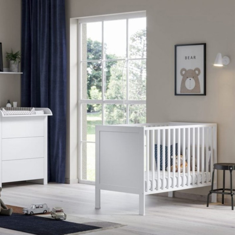 Кроватка 120×60 Basic белая с ящиком