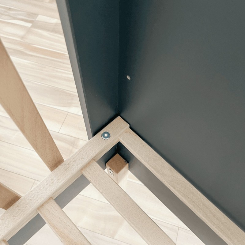 Кроватка детская 120×60 ILA серая