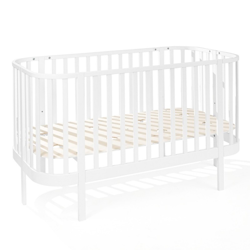Кроватка детская 140×70 GRAND белая с функцией дивана