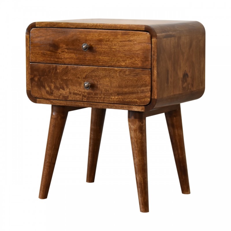 Curved Chestnut Nachttisch