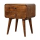 Curved Chestnut Nachttisch