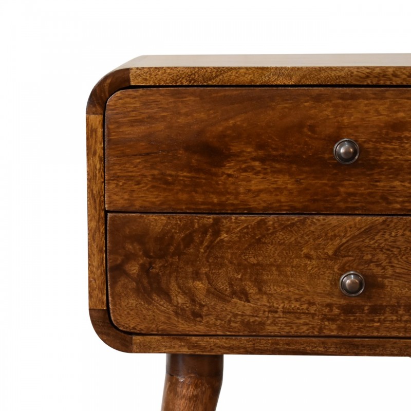 Curved Chestnut Nachttisch
