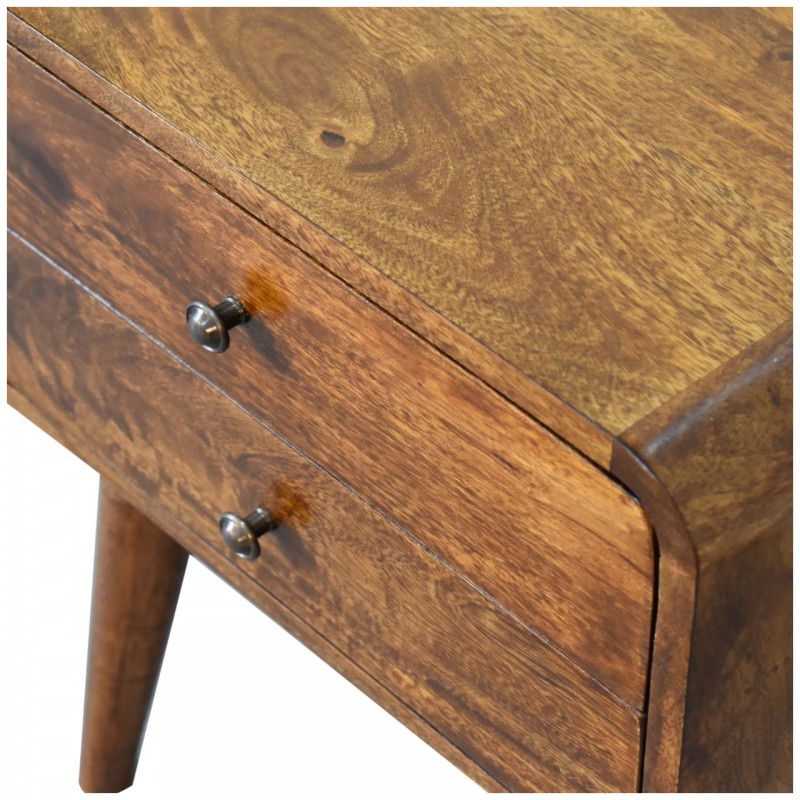 Curved Chestnut Nachttisch