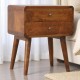 Curved Chestnut Nachttisch