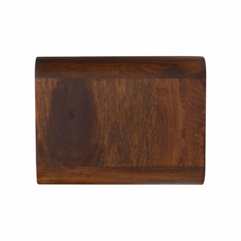 Floating Chestnut Wall-Mounted Console Table with Shelf