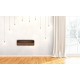 Floating Chestnut Wall-Mounted Console Table with Shelf