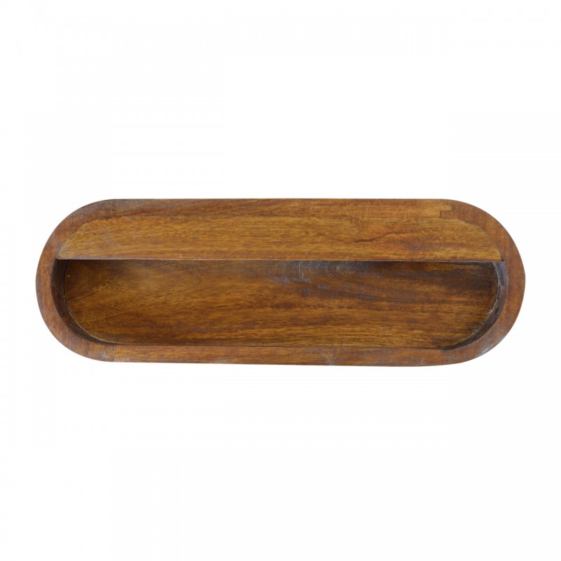 Runder Wand-Nachttisch Chestnut
