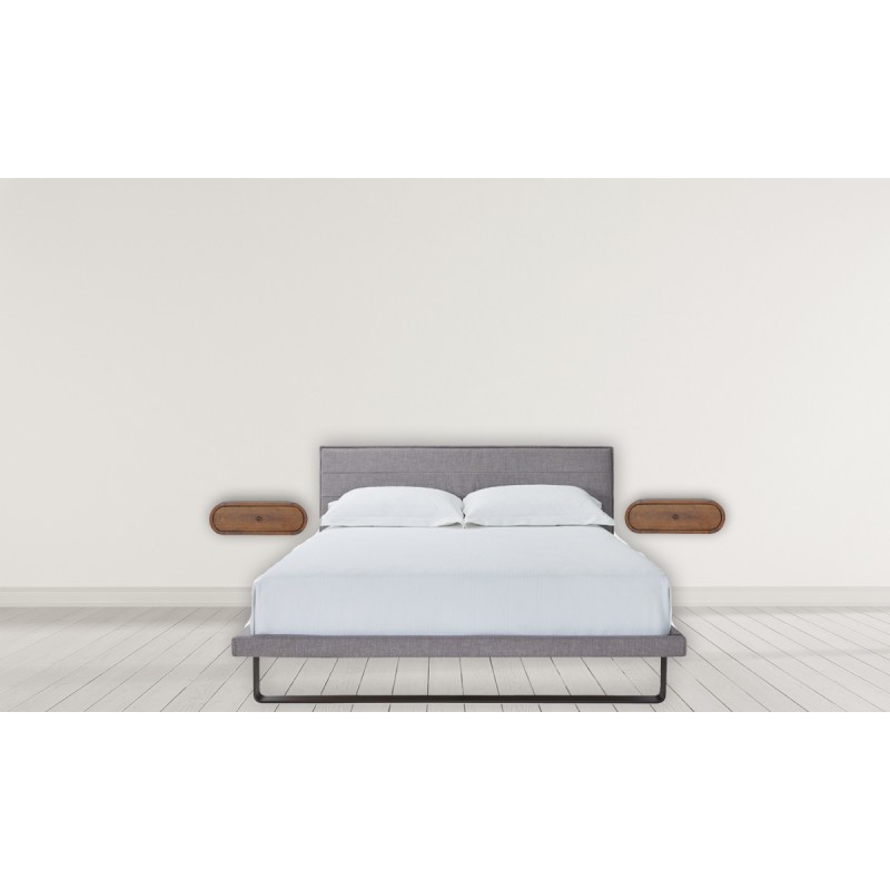 Runder Wand-Nachttisch Chestnut