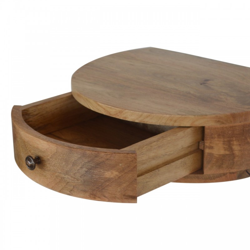 Abgerundeter Wand-Nachttisch Oak-Ish