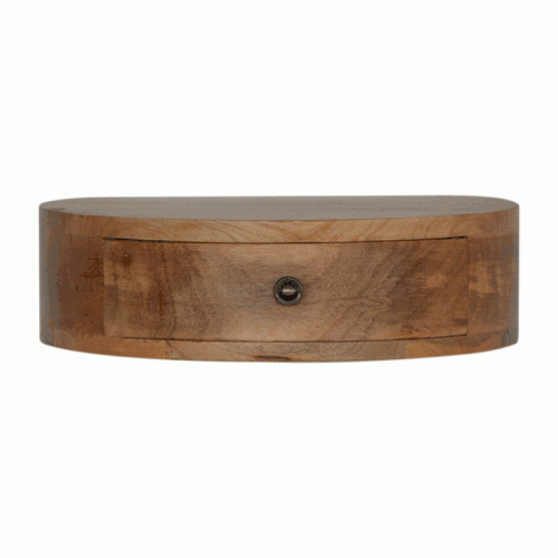 Abgerundeter Wand-Nachttisch Oak-Ish