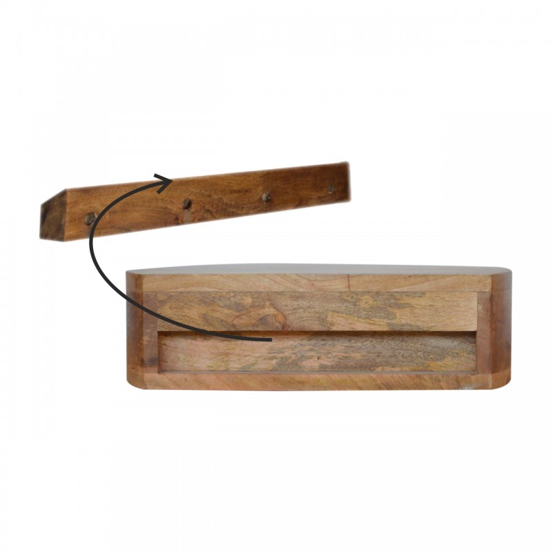 Abgerundeter Wand-Nachttisch Oak-Ish