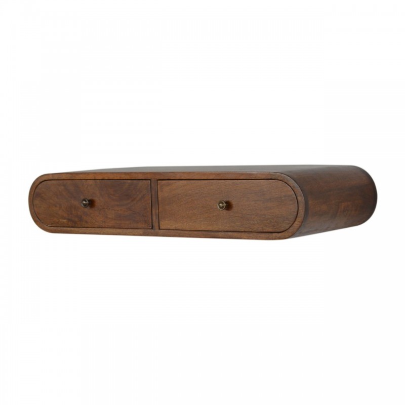 Подвесная консоль Curved Chestnut с 2 ящиками