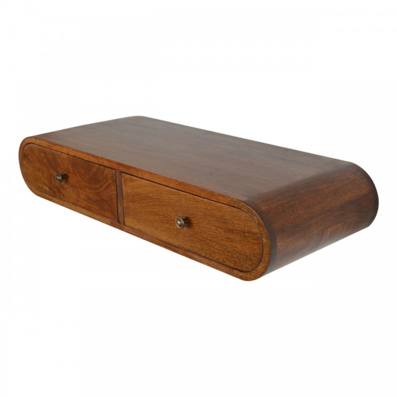Подвесная консоль Curved Chestnut с 2 ящиками