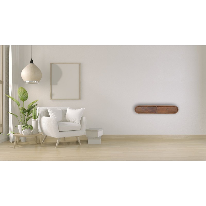Подвесная консоль Curved Chestnut с 2 ящиками