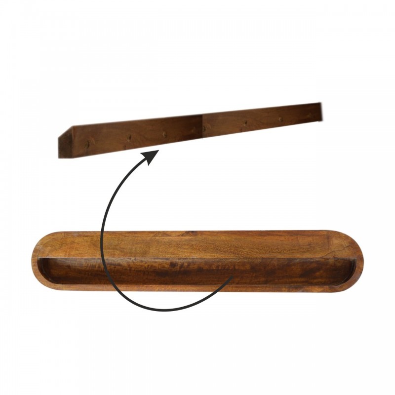 Подвесная консоль Curved Chestnut с 2 ящиками