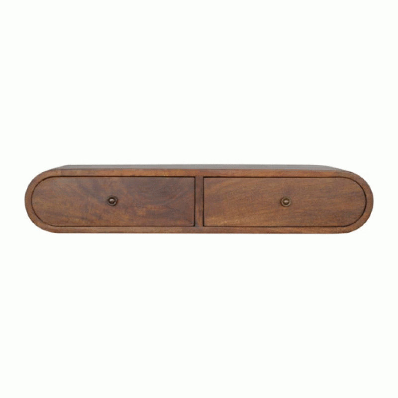 Подвесная консоль Curved Chestnut с 2 ящиками