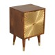Manila Gold Chestnut Nachttisch mit Messingfronten