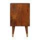 Manila Gold Chestnut Nachttisch mit Messingfronten