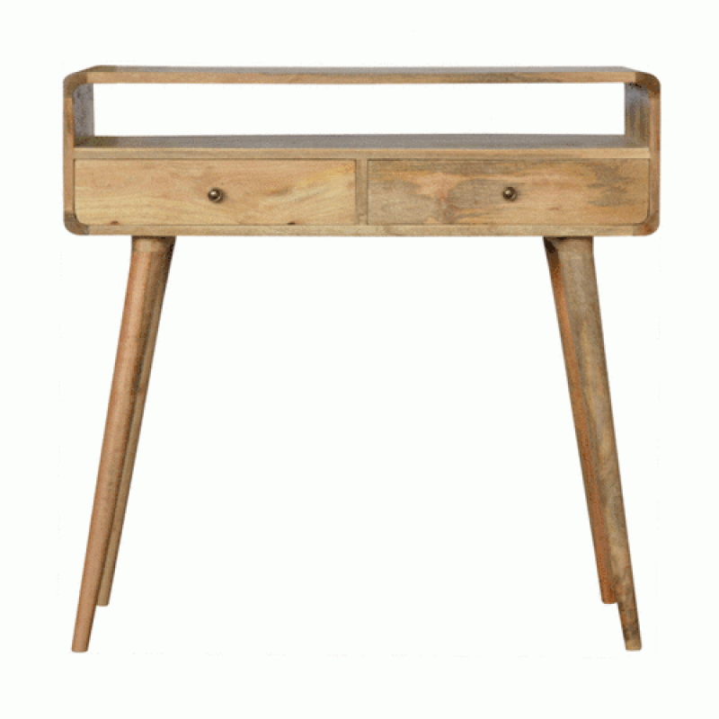 Консольный столик Curved Oak-Ish из массива манго
