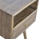 Компактная прикроватная тумба Mini Grey Washed Nordic с нишей