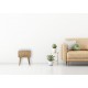 Curved Oak-Ish Nachttisch mit 2 Schubladen