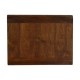 Curved Chestnut Floating Bedside Table with 2 Drawers