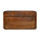 Curved Chestnut Floating Bedside Table with 2 Drawers