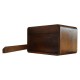 Curved Chestnut Floating Bedside Table with 2 Drawers