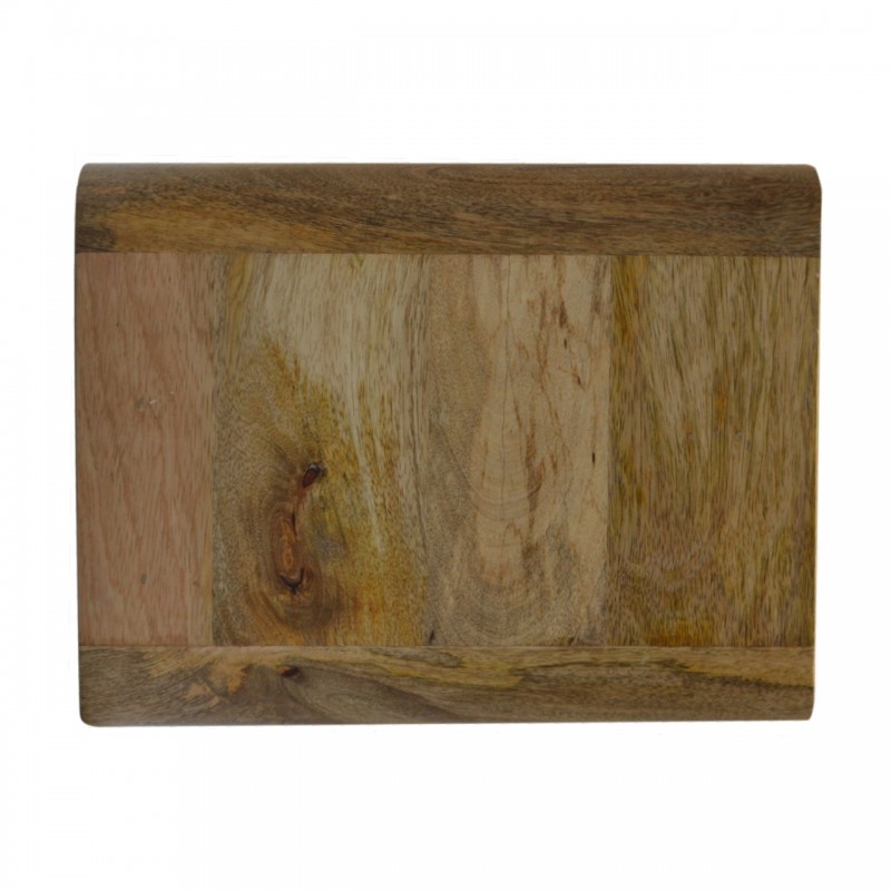 Curved Oak-Ish Wand-Nachttisch mit 2 Schubladen