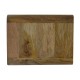 Curved Oak-Ish Wand-Nachttisch mit 2 Schubladen