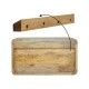 Curved Oak-Ish Wand-Nachttisch mit 2 Schubladen
