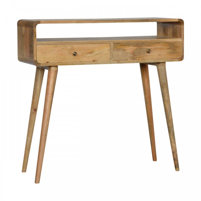 Консольный столик Curved Oak-Ish из массива манго