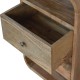 London Oak-Ish Nachttisch mit 2 Schubladen und Ablagefächern