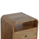 London Oak-Ish Nachttisch mit 2 Schubladen und Ablagefächern