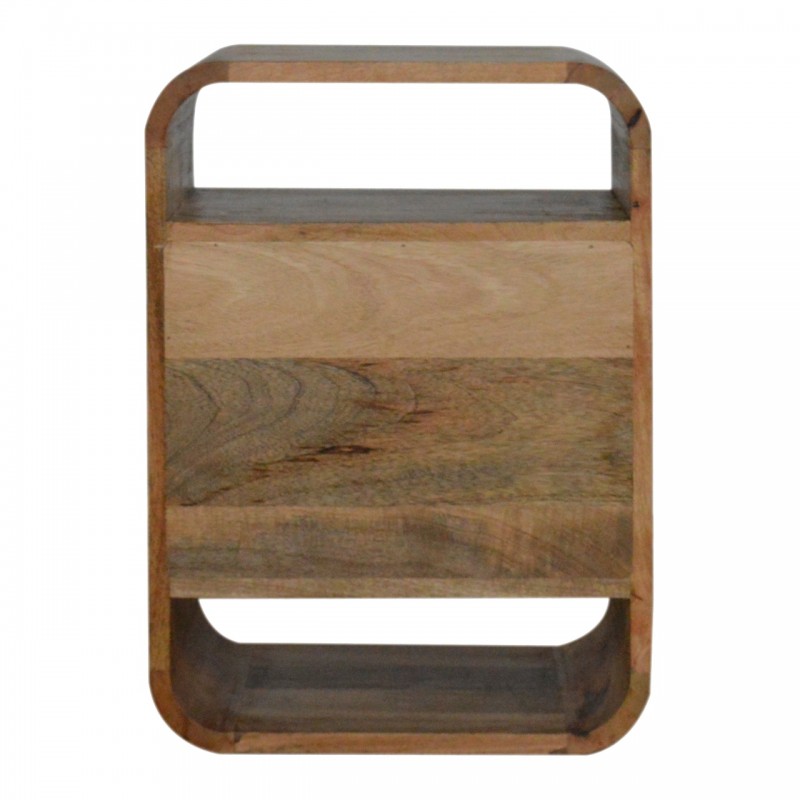 London Oak-Ish Nachttisch mit 2 Schubladen und Ablagefächern