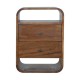 Chestnut Curved Edge Nachttisch mit 2 Schubladen