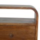 Chestnut Curved Edge Nachttisch mit 2 Schubladen