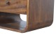Chestnut Curved Edge Nachttisch mit 2 Schubladen