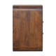 Chestnut Curved Edge Nachttisch mit 2 Schubladen